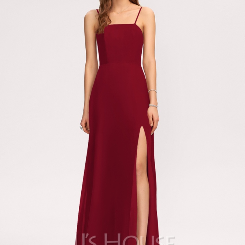 Burgundy Bridesmaid Dress / Evening Gown